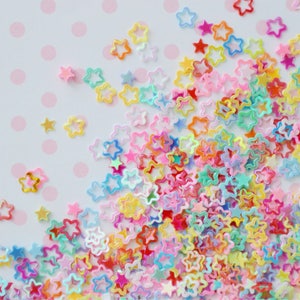 3mm Heller Multi Bunte Hohle Stern Glitter Harz Liefert Nail Art Slime Decoden - 10 Gramm