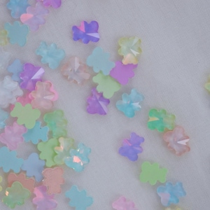6mm Mocha AB Pastel Rainbow Iridescent Kawaii Gummy Bear Rhinestone Flatback Resin Decoden Cabochon- 20 piece set