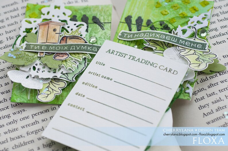 ATC ACEO Stamp Artist Trading Card Back Rubber Clear Etsy