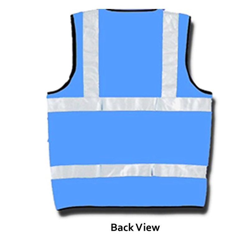 Sky Blue Safety Vest Hi Vis Adult Viz High Visibility | Etsy