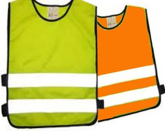 Child Baby Reflective Orange Vest Tabard Apron Style HiViz Waistcoat Hi Vis Visibility Size 6-8 Medium Children Clothing Safety Sports Wear