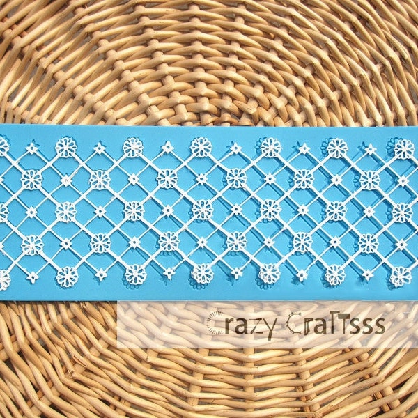 CLEARANCE-Silicone lace mold for cake fondant / chocolate  - # M010large lace mold for cake fondant, baking tools, decoration