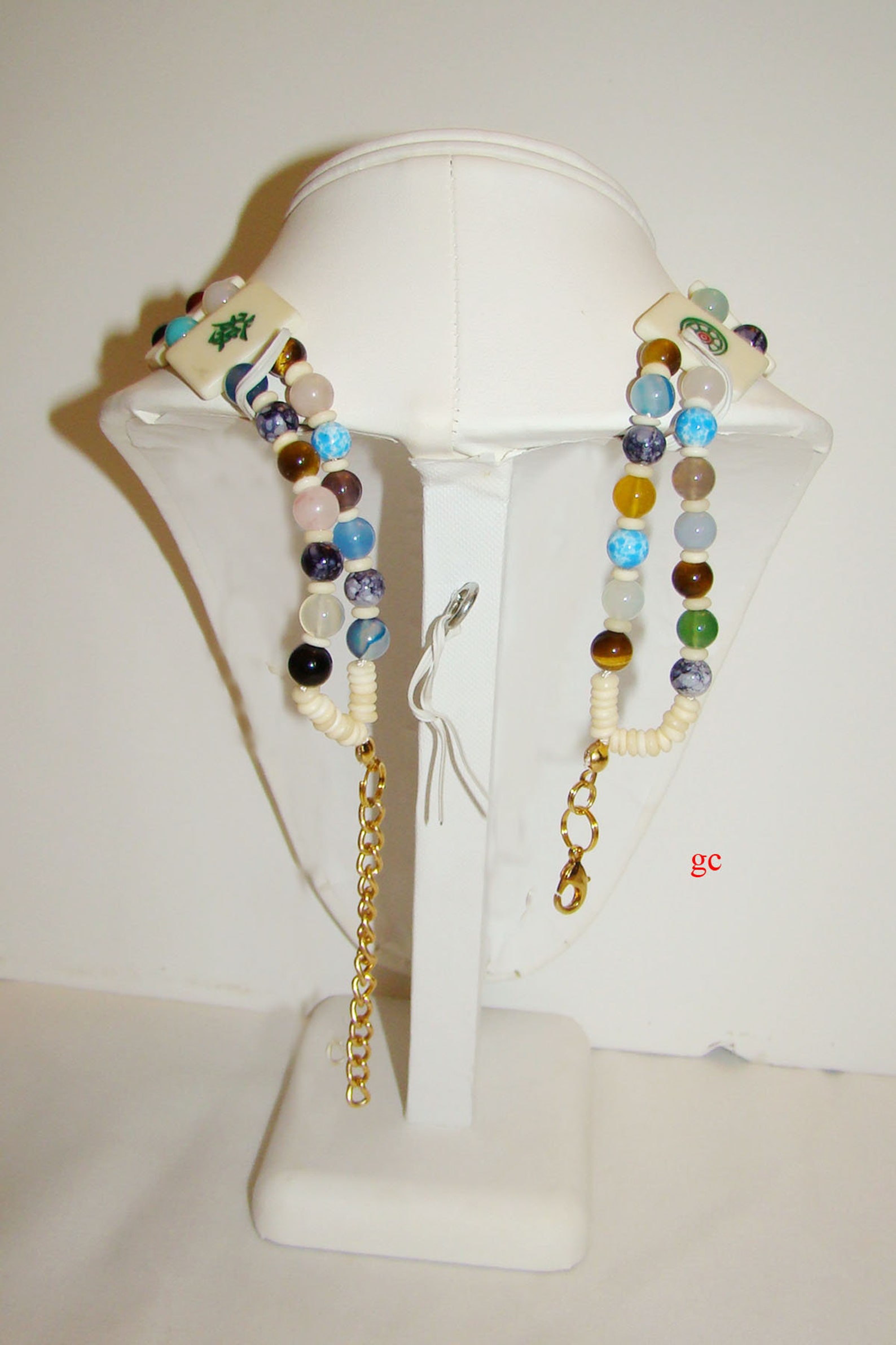 Mahjong Tile Necklace With Pendant Etsy