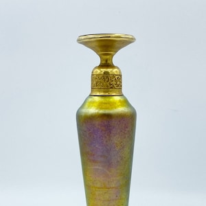 Antique 1920s Gold Aurene Steuben Perfume Bottle