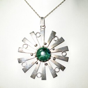 Vintage Sterling Silver & Eilat Modernist Necklace Handmade