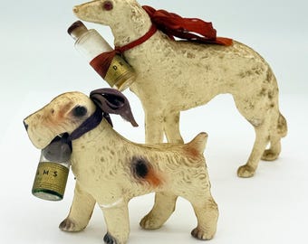 2 Pc Lot Vntg Novelty Czarina the Great Carol of Hollywood Figural Dog Perfume