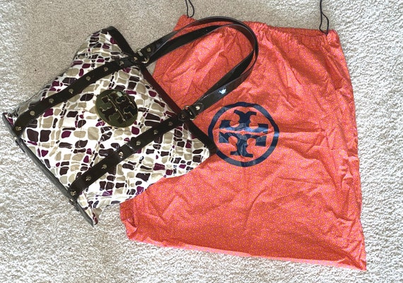 Large Tory Burch Multi-colored Patent Leather Tote W/ Dust Bag - Etsy