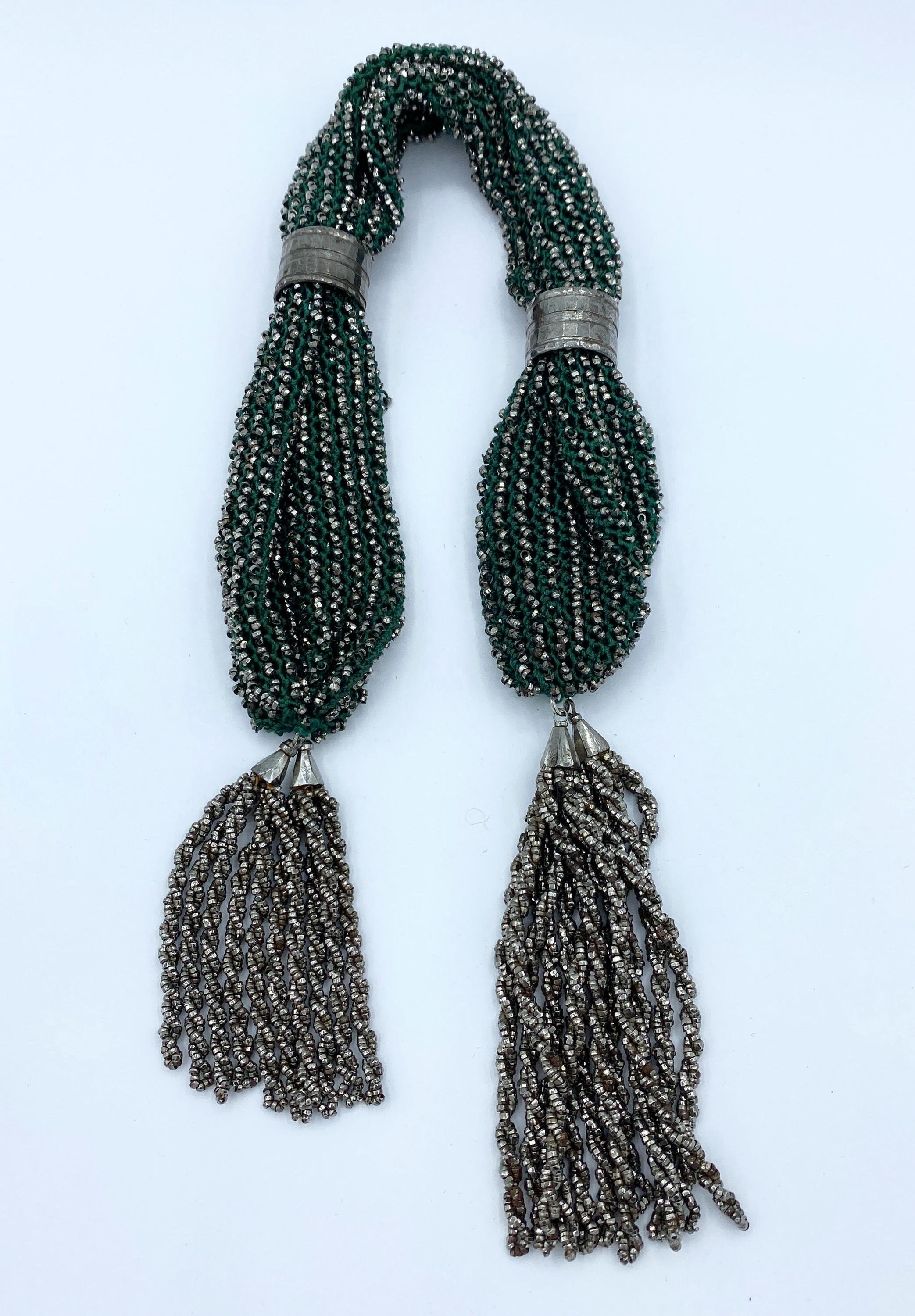 マイザーパース 刺繍編み　1800年代初期（ジョージアン） Miser purse - Etsy 日本
