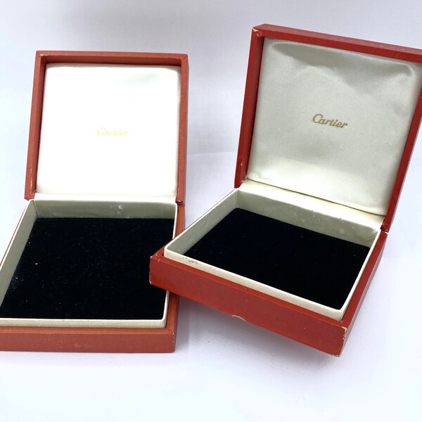 2 Pc Cartier Empty Presentation Jewelry Gift Boxes