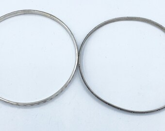 Lot De 2 Bracelets En Argent Massif Vintage - Occasion, Parfaits Pour Un Look élégant Et Intemporel