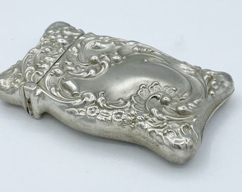 Antique Art Nouveau Unger Brothers Sterling Silver Match Safe/Vesta