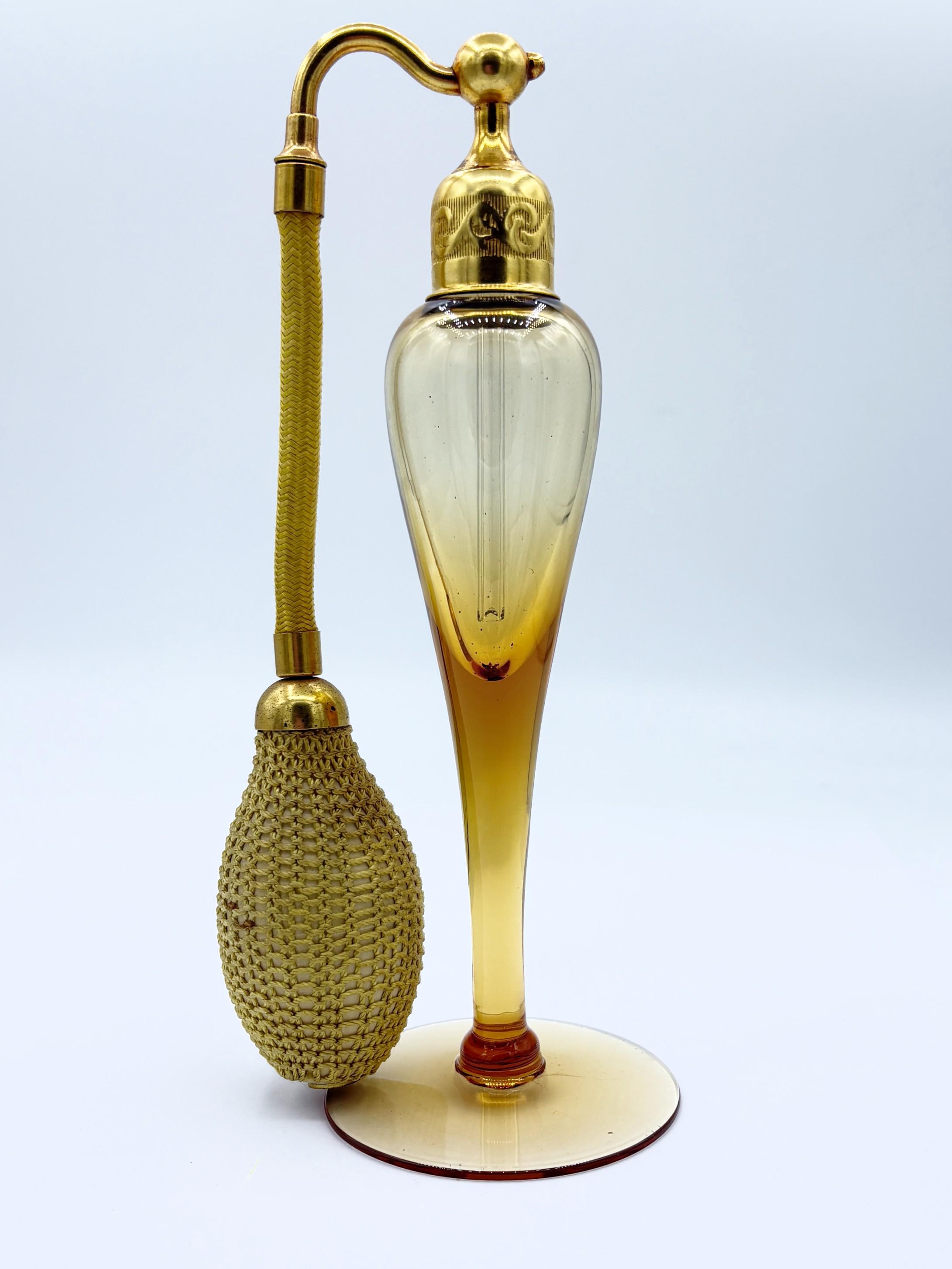 Vintage 1920s Devilbiss Golden Amber Glass Perfume Atomizer - Etsy