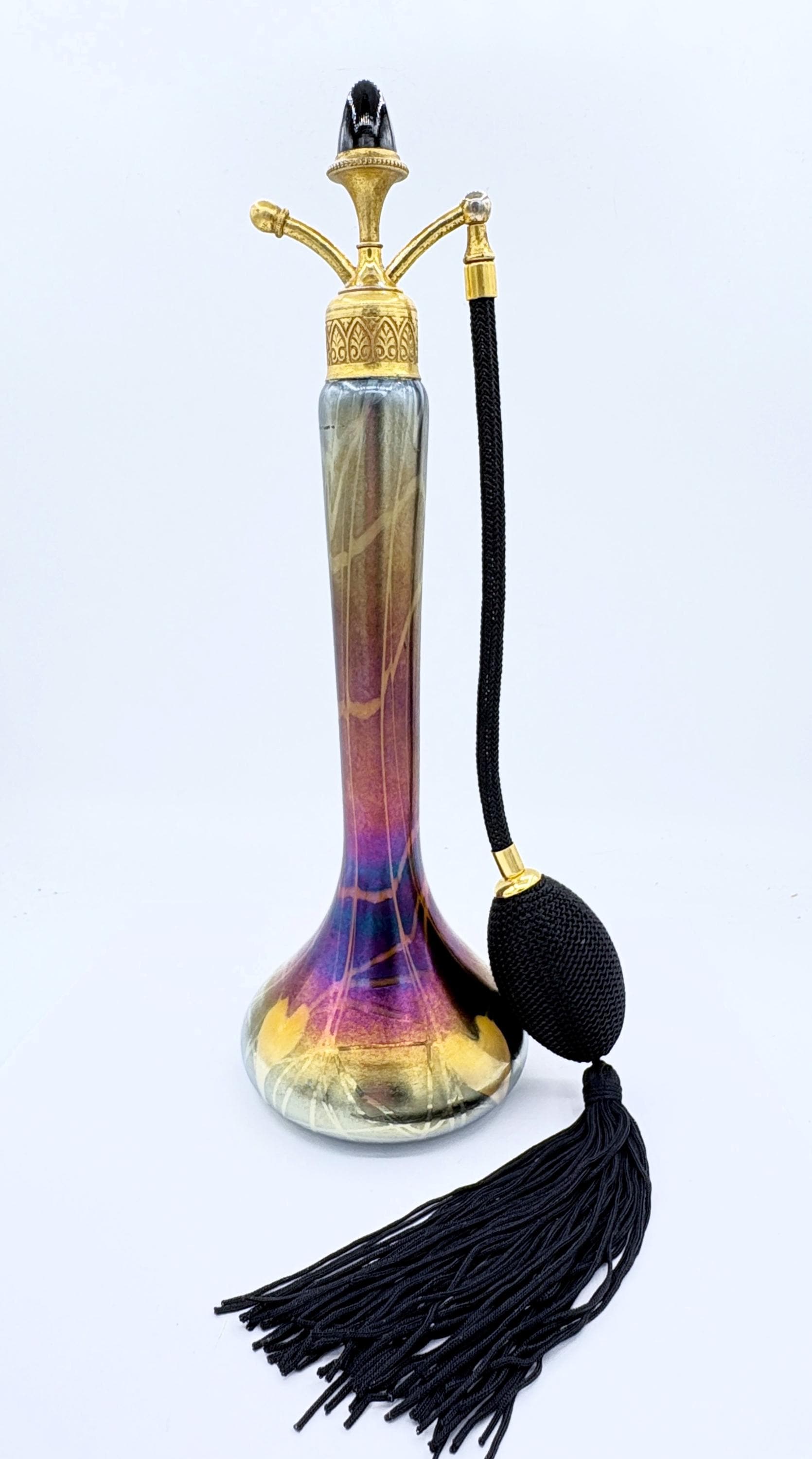 RARE 1925 Devilbiss Imperial Art Glass Heart Perfume Atomizer
