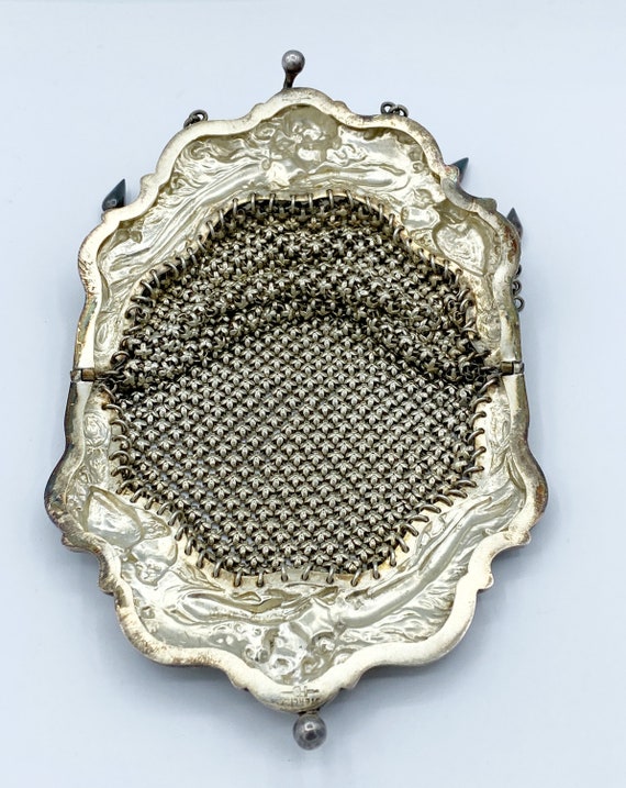 Antique Art Nouveau Sterling Silver Chatelaine Pu… - image 7