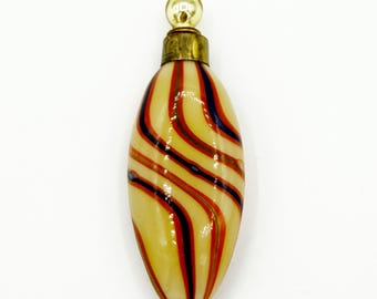 Antique Multi-Colored Swirl Glass Perfume Scent Bottle #305