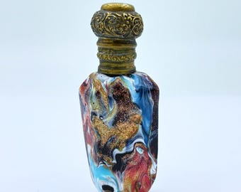 ヴィンテージ ベネチアン ムラーノ アート 吹きガラス 香水瓶 | 吹き