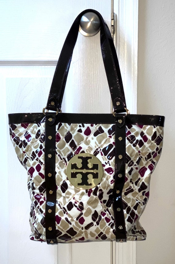 Large Tory Burch Multi-colored Patent Leather Tote W/ Dust Bag - Etsy