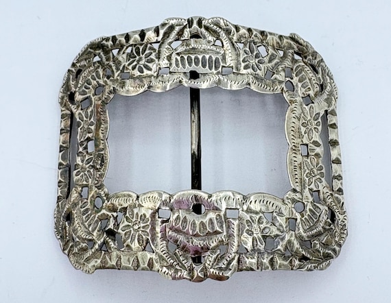 Vintage Dutch Ornate Sterling Silver Buckle - Etsy display picture 3