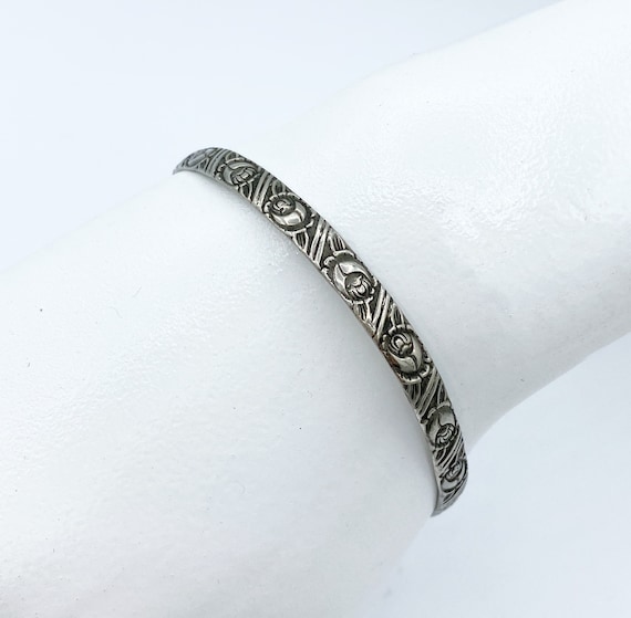 Vintage British Silver Bangle Bracelet イギリス ヴィンテージ