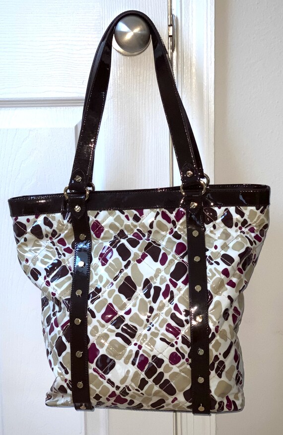 Large Tory Burch Multi-colored Patent Leather Tote W/ Dust Bag - Etsy Norway Large Tory Burch Multi-colored Patent Leather Tote W/ Dust Bag - Etsy Norway