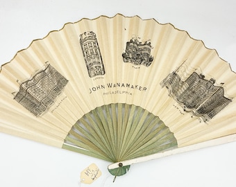 Vintage John Wanamaker Dept Store Hand Fächer #194