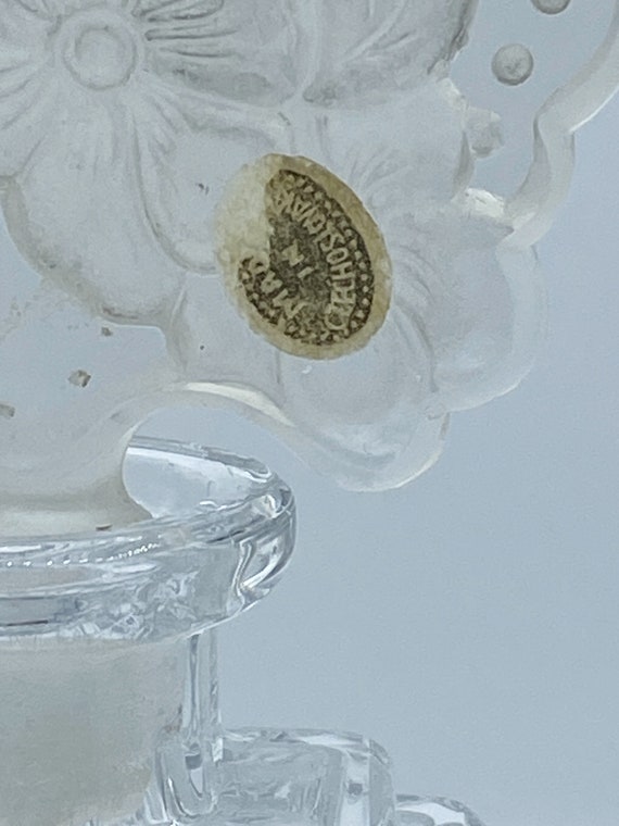 Antique Art Deco Clear Czech Glass Perfume Bottle… - image 4