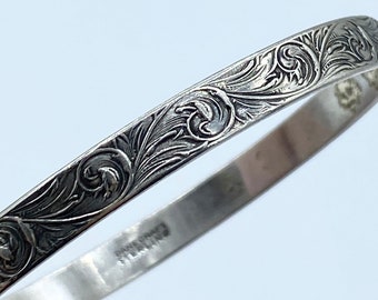 RARE Vintage Danecraft Sterling Bangle Bracelet The Wind