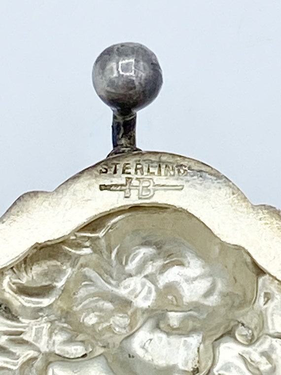 Antique Art Nouveau Sterling Silver Chatelaine Pu… - image 8
