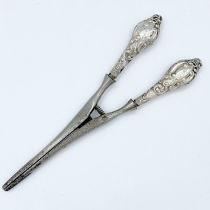 Verschnörkelte Antike Chester England 1908 Sterling Silber Handschuh Stretcher