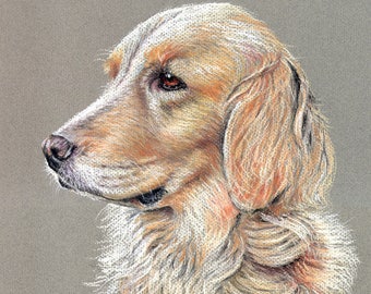 Maggie - Faithful reproduction of my Original Pastel utilizing archival quality paper & inks, 13.5"x11"