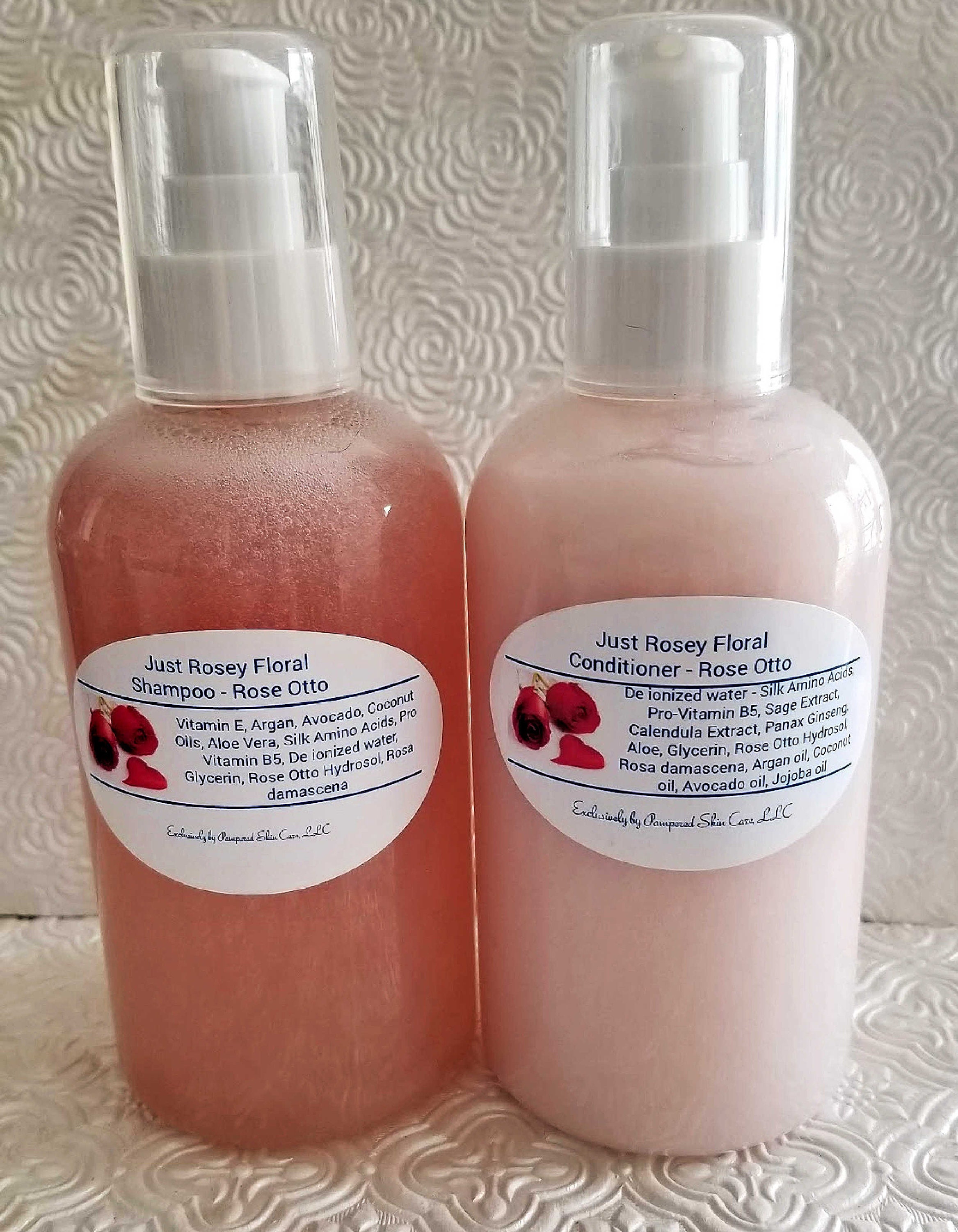 Just Rosey Floral Shampoo & Conditioner Rose Otto Natural Etsy