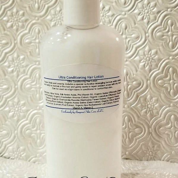 Ultra Conditioning Hair Lotion - 8 oz Bottle, Silk Amino Acids, Paraben Free,  ProVitamin B5, Reconstructive, detangling formula