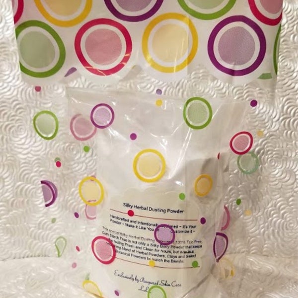 Refills!  Silky Herbal Dusting Powder ~ Refill Bags ~ Customize it ~ 100% Talc Free, Corn Starch Free, Body, Botanical