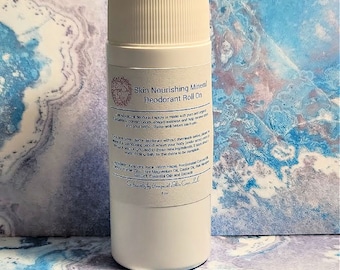 Skin Nourishing Mineral Deodorant Roll On ~ Chemical and Aluminum Free!  Sweating, Odor  Best Seller!