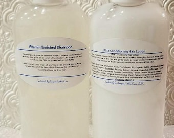Vitamin Enriched Shampoo & Ultra Conditioner Set: Jojoba Oil, Biotin