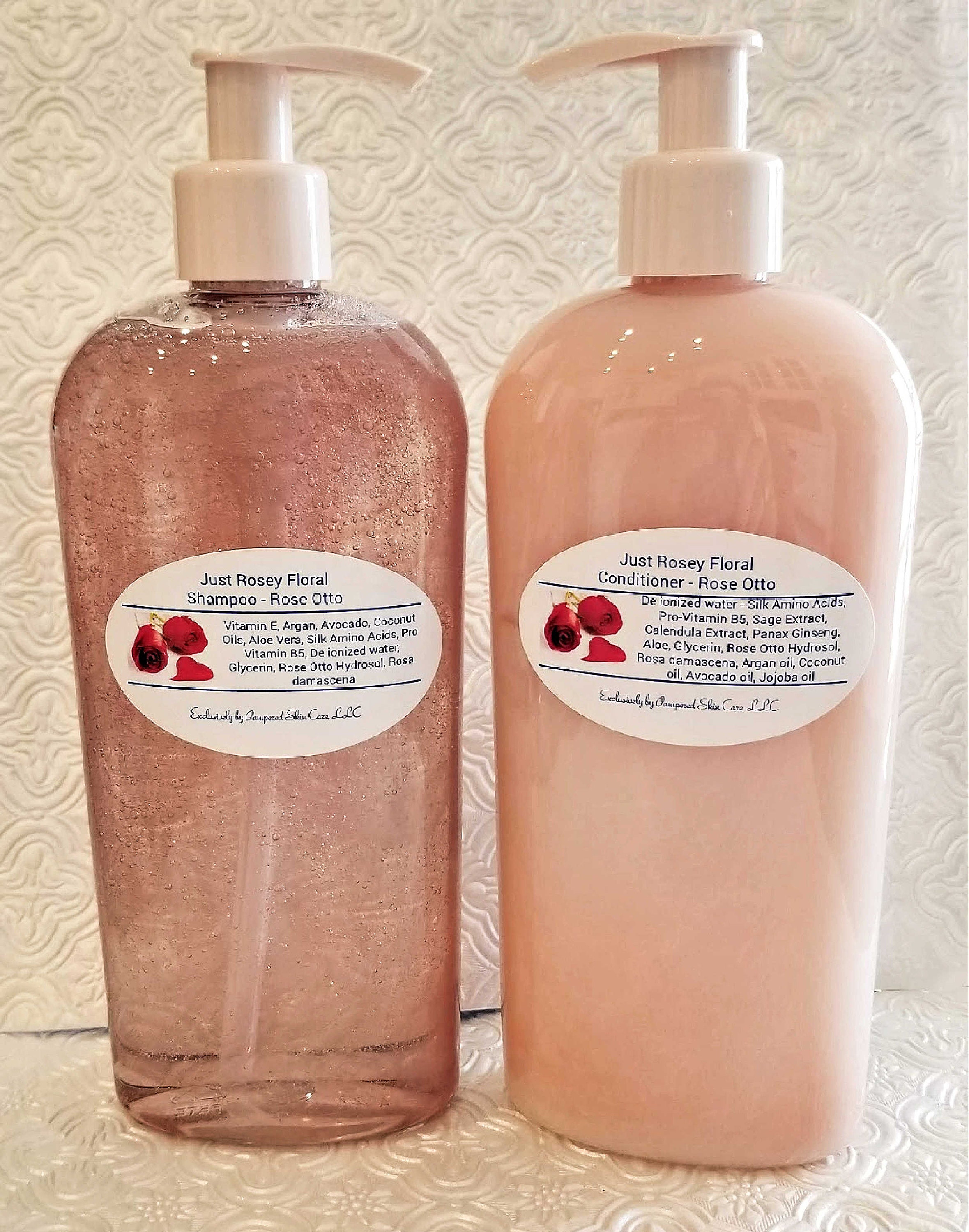 Just Rosey Floral Shampoo & Conditioner Rose Otto Natural Etsy