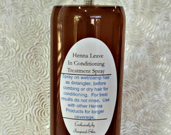 Henna Leave In Conditioning Spray ~ New 8 oz ~ Natural Highlights, Pro-Vitamin B5, Hydrolyzed Wheat Protein