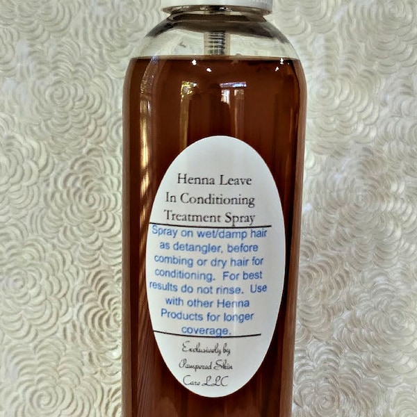 Henna Leave In Conditioning Spray ~ New 8 oz ~ Natural Highlights, Pro-Vitamin B5, Hydrolyzed Wheat Protein