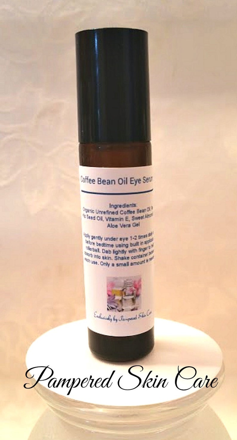Coffee Bean Oil Eye Serum Reduces Puffy Eyes Lightens Dark Etsy