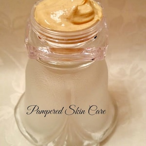 Crème fouettée pour le visage à l'églantier ~ Hydratant Pot de 0,5 oz - FPS supplémentaire 15-20, huile de pépins de framboise rouge, vitamine C, COQ10