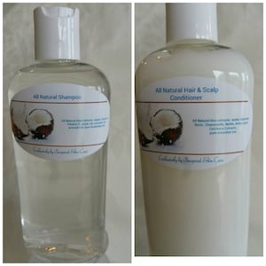 All Natural Shampoo & Scalp Conditioner Set - Unique Formulas ~ 8 oz