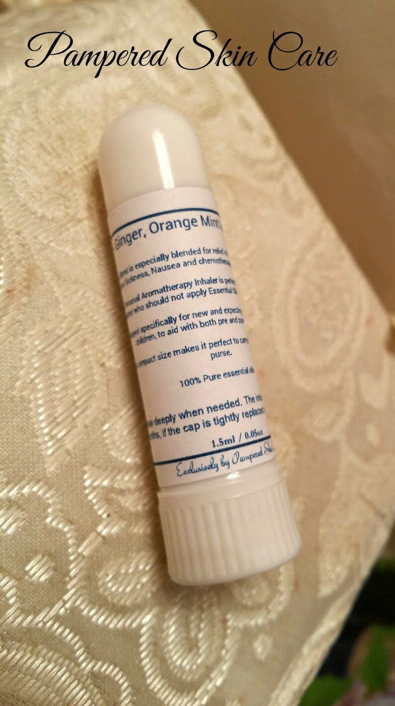 Ginger Orange Mint Aromatherapy Inhaler Pure Essential Oil Etsy