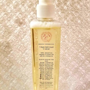 1 Ingredient Liquid Cleanser ~ Saponified Coconut Oil, Surfactant Free, Detergent Free, Paraben and Sulfate Free, Organic