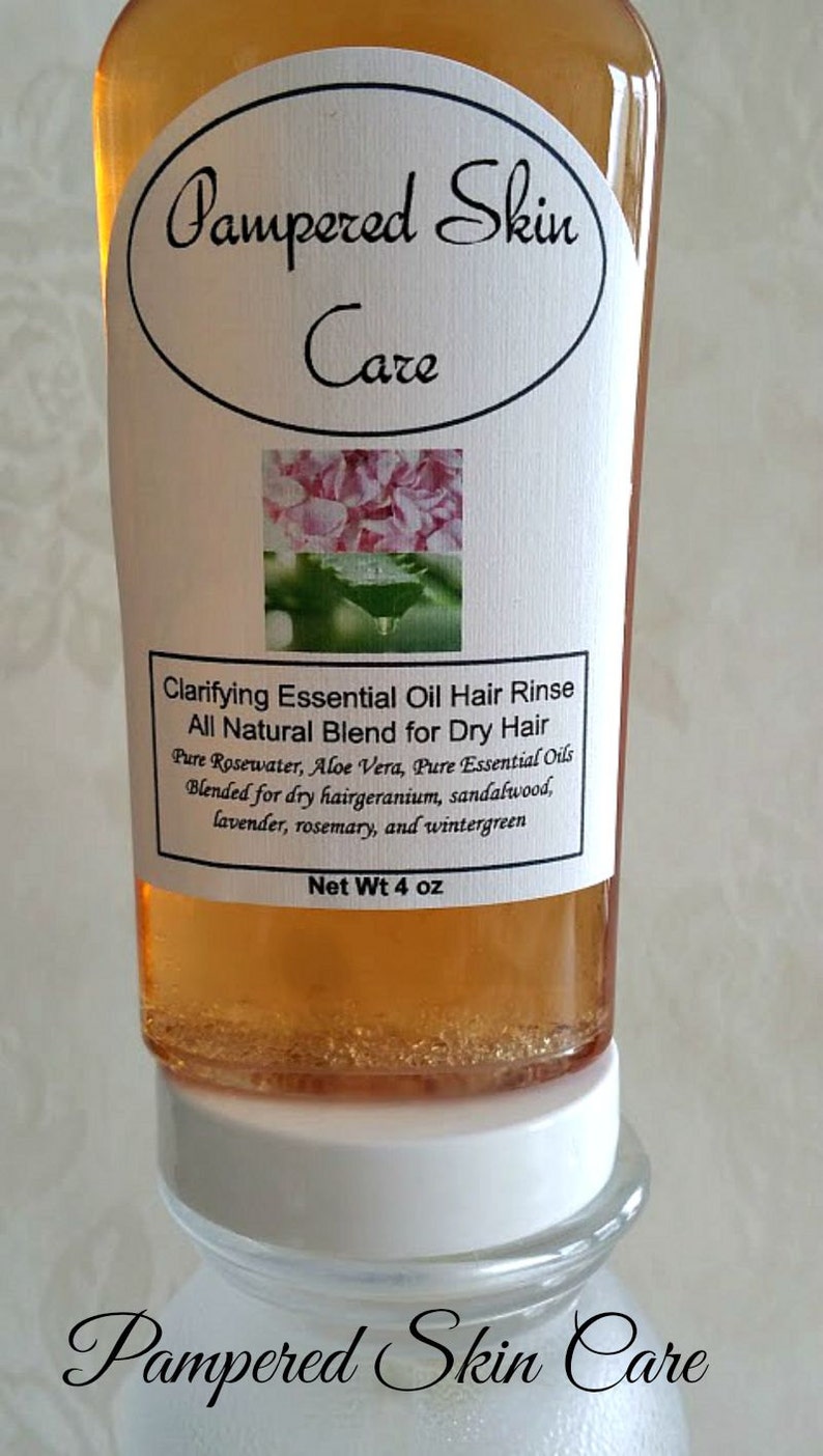 Clarifying Essential Oil Hair Rinse 4 Oz Bottle Detangler Etsy