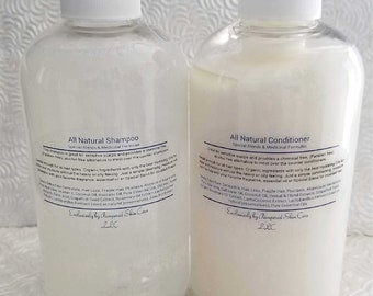 All Natural Shampoo and Conditioner ~ 8 oz Set~ Special Blends, Unique Formula