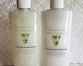 Bamboo & Aloe Herbal Shampoo/Conditioner Set ~ Bamboo Extracts,