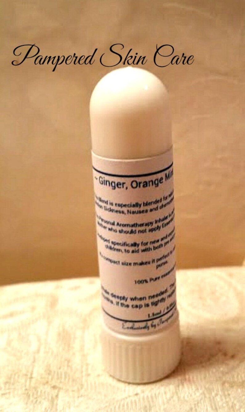 Ginger Orange Mint Aromatherapy Inhaler Pure Essential Oil Etsy