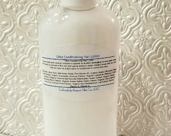 Ultra Conditioning Hair Lotion ~ 12 oz Bottle - Silk Amino Acids, Paraben Free,  ProVitamin B5, detangling