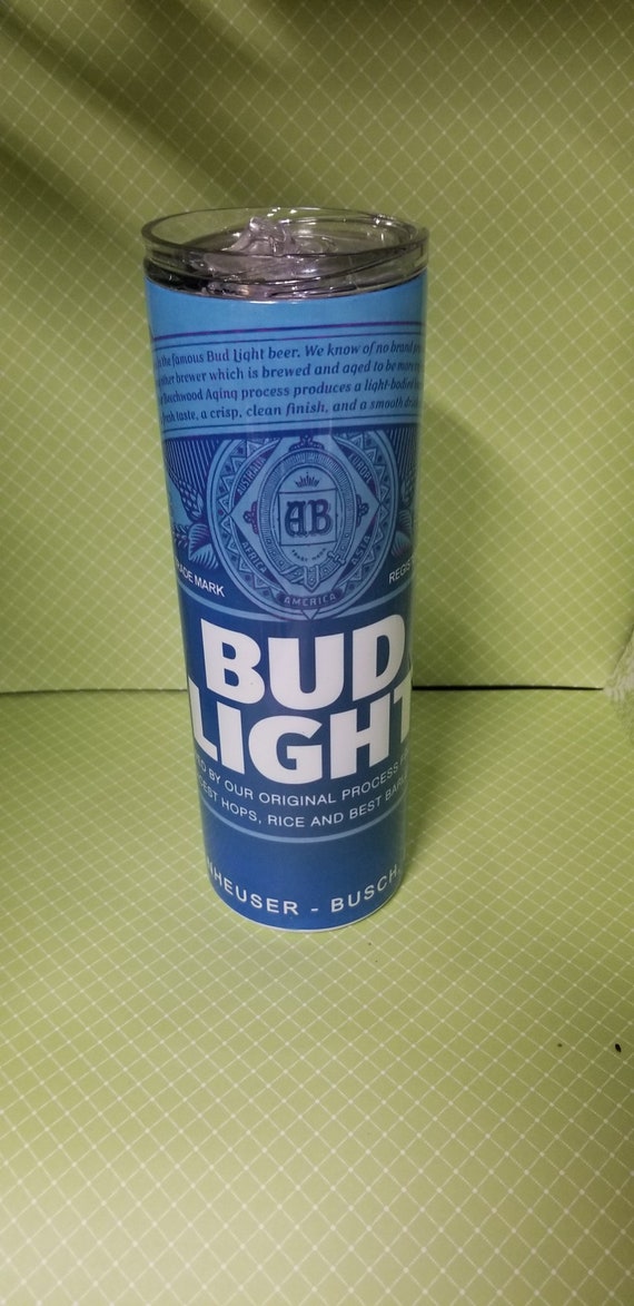 Budlight 20 oz skinny tumbler | Etsy