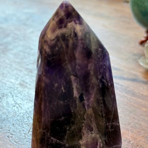 5&quot; Deep Purple Chevron Amethyst Tower | Mined in Zambia | A153